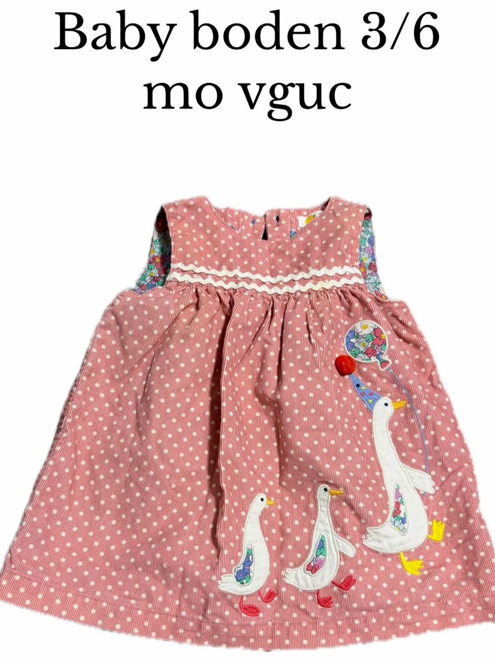 Baby boden party goose pinnie dress